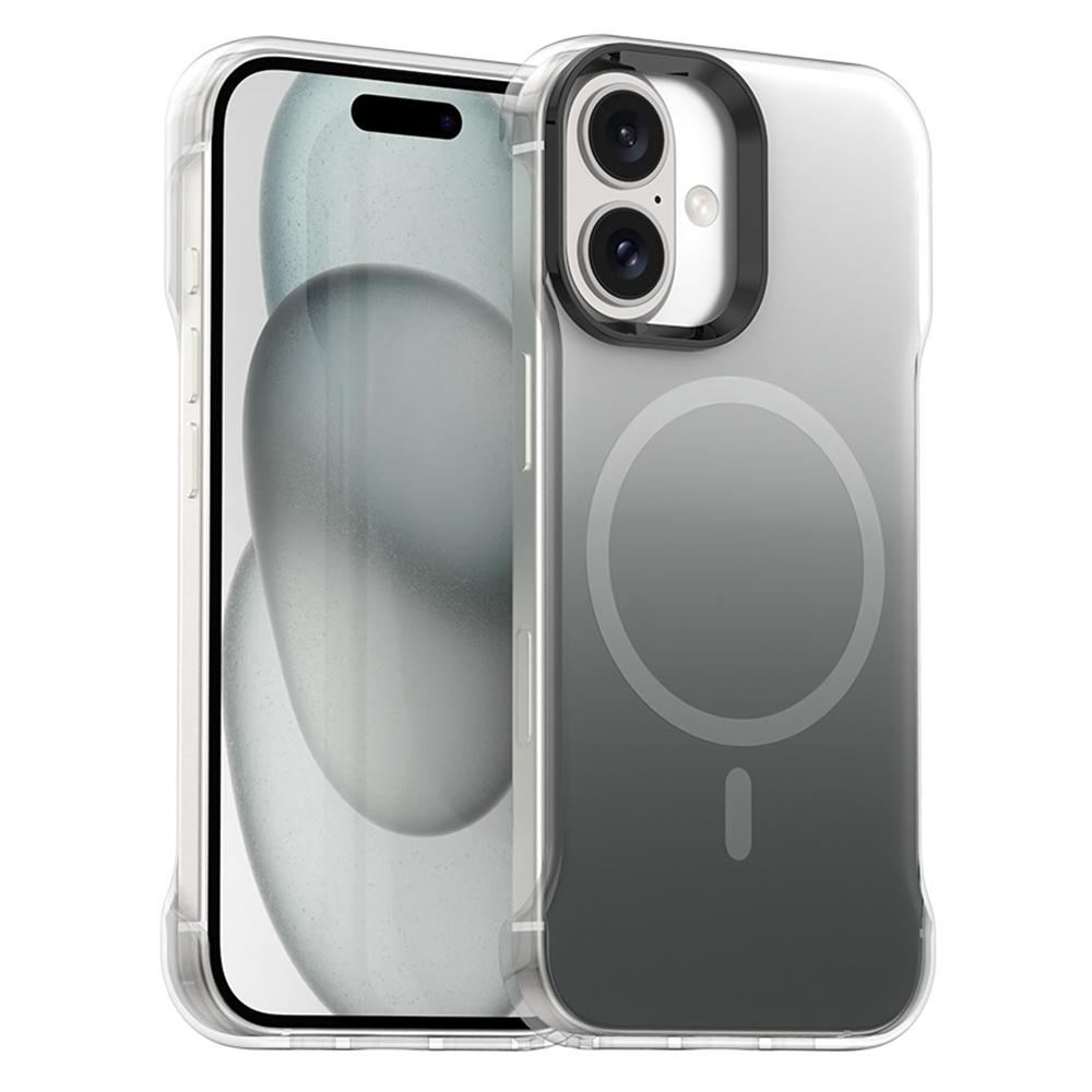 For iPhone 16 Plus Magnetic Case Gradient Design Borderless IMD TPU+PC+PET Phone Cover