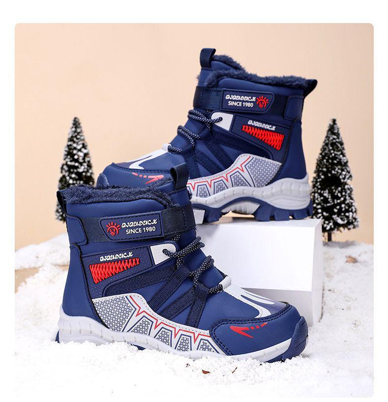 Jungen Schneestiefel mit Fleecefutter: Warme, rutschfeste Stiefeletten für Wintersport & Grundschule.