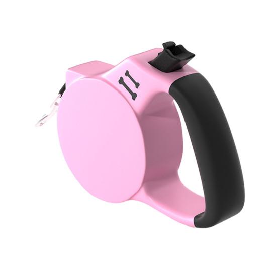 

Выдвижной поводок для собаки с эргономичной ручкой, тормоз-фиксатор одной рукой, прочный, регулируемый, защита от побега, для маленьких, средних, больших собак, тяговый трос M розовый