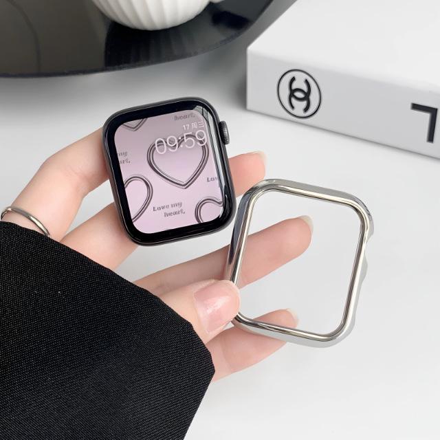 Apple S12 Electroplated Hollow Protective Watch Case for Apple Watch Series 12