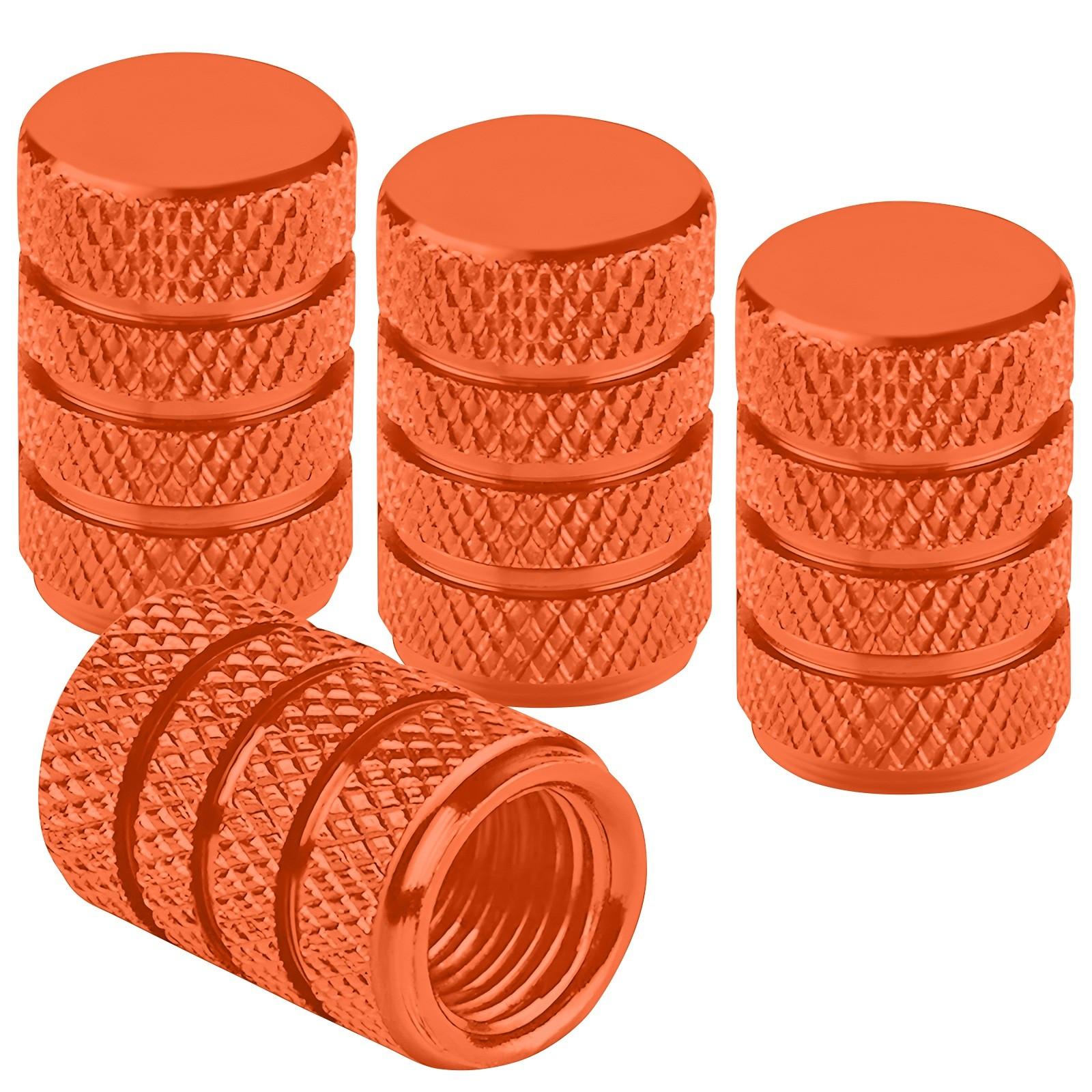 

4 шт. Алюминиевые колпачки на ниппель, Колпачки для шин, -Бесплатный металлический навинчивающийся колпачок, Автомобиль/Грузовик One Size шафрановый