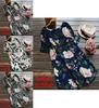 Women Goodlooking Uk Long Sleeve Floral Printed Tunic Tops T Shirt Dress Mini