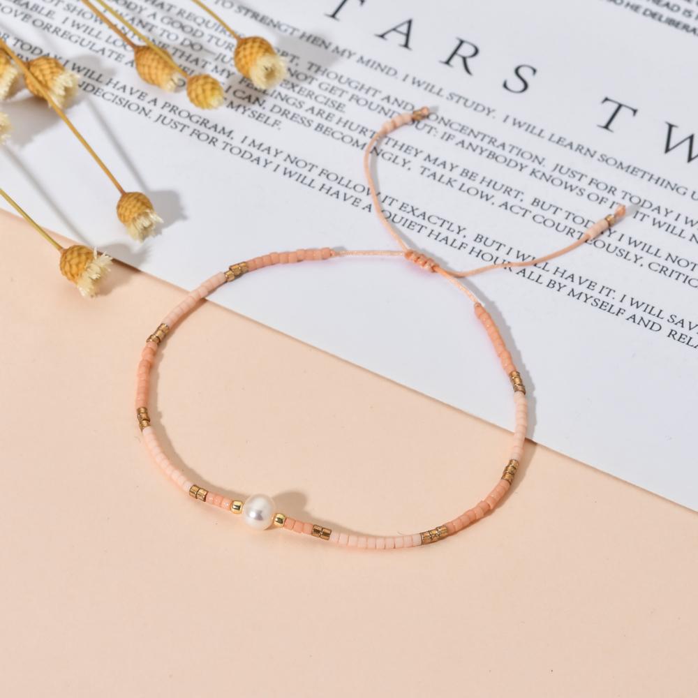 ZMZY Natural Pearl MIYUKI Bracelet Charm Handmade Beaded Glass Seed Beads Bracelets For Women Boho Adjustable Rope Lady Jewellry