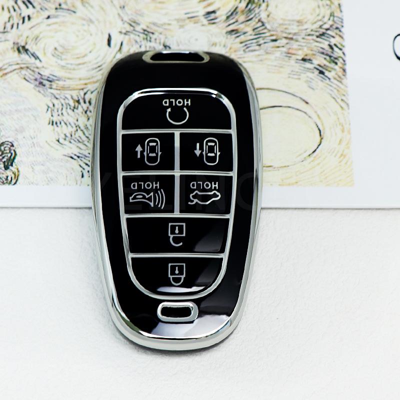 4 5 6 7 8 Buttons TPU Remote Key Shell Fob Case Cover for Hyundai 2020-2021 Sonata Nexo DN8 Santa Fe TM Tucson NX4 Staria Ioniq