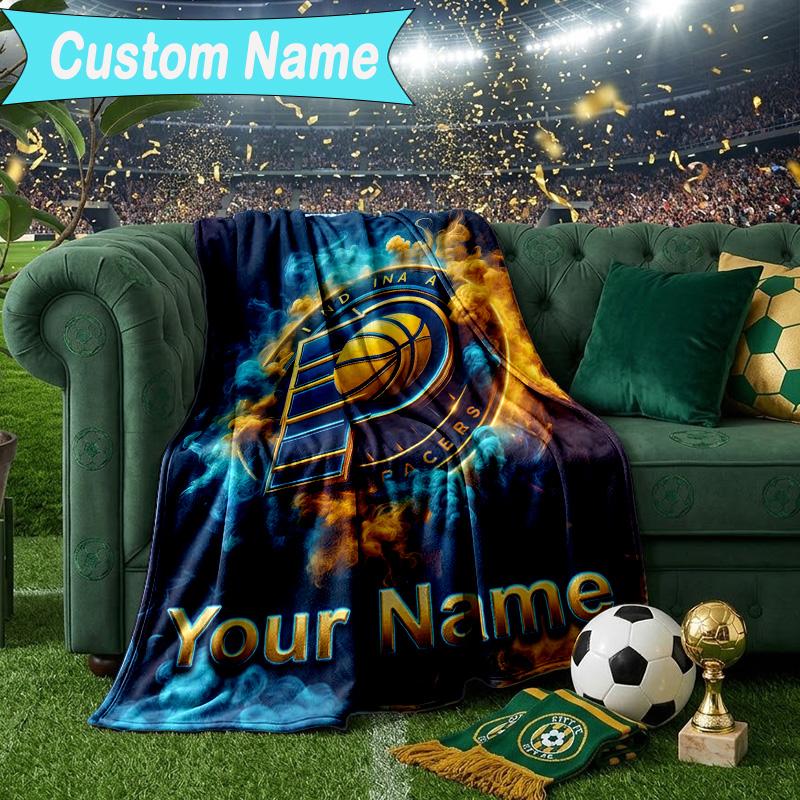 Custom Name Blanket Indiana Basketball Team Blanket Bedding Blanket for Travel, Camping, Living Rooms, Offices, Sofas, Fan Christmas gift
