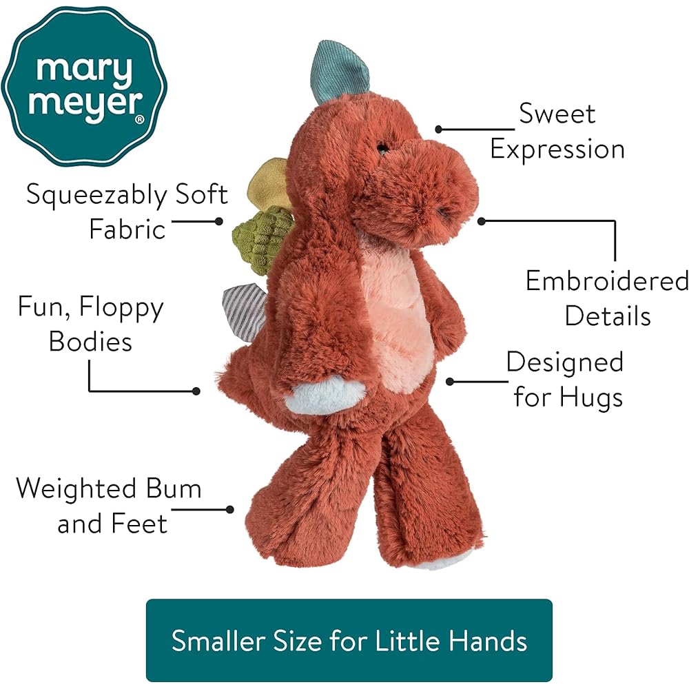 Mary Meyer Marshmallow Junior Stegosaurus Plush Toy 12 Inches Soft Stuffed Animal