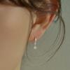 925 Silver Slip Glow One-Touch Ring Earrings