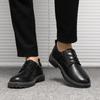 Herren Vielseitige Wasserdichte Schwarze Lederschuhe - Casual, Koch und Arbeitsstil, Koreanisches Martin-Design