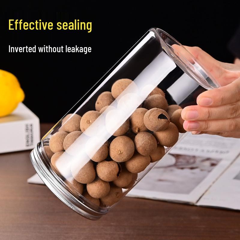 Transparent PET Airtight Plastic Snack Jar
