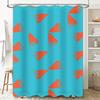 Luxury Solid Orange Shower Curtain Waterproof Bathrooms Decor Modern Home Bathroom Accessories With 12 Hooks
