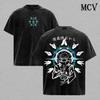 Vintage Gewaschenes Grafik-T-Shirt Anime-inspiriert Vorder- und Rückseite Druck Säurewäsche Oversized Streetwear Baumwolle Kurzarm Hohe Qualität Damen Herren Kleidung