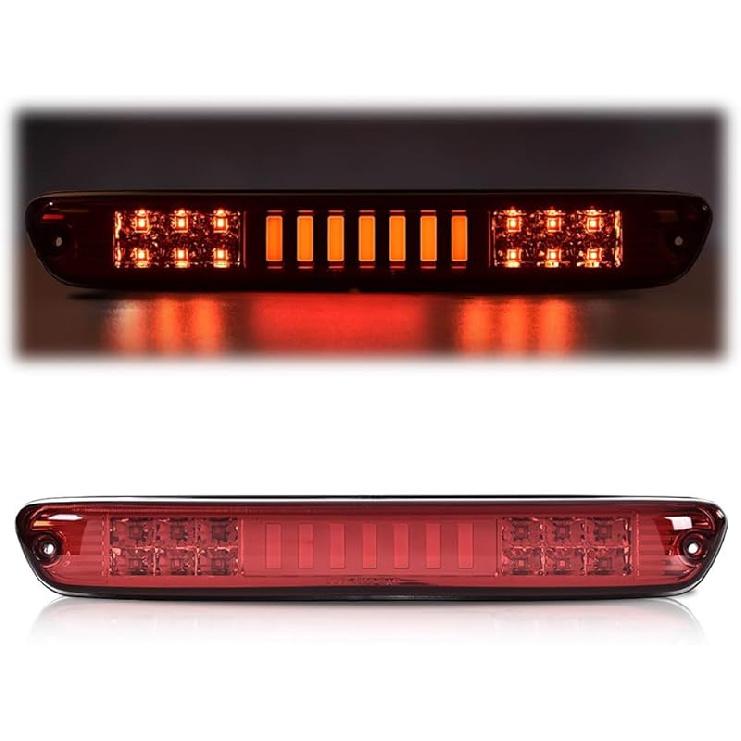 G-PLUS Red Lens LED 3Rd Brake Light Fit Leer, ARE, Century, Jason And Astro LED Recessed 3Rd Third Brake Light Lamp AT-LED-36R Chrome Housing