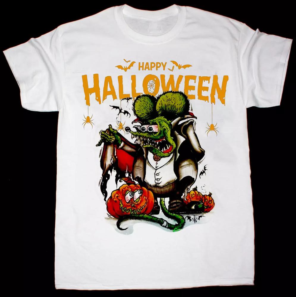 Happy HALLOWEEN Ed Roth Rat Fink Gift For Fan White S2345XL Tshirt CB273 Unisex T-Shirt M