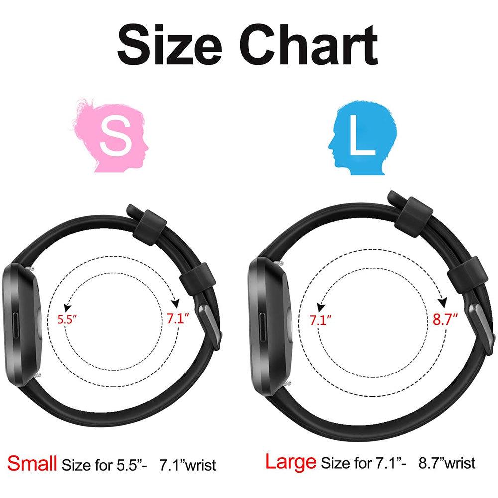 Versa/Versa 2/Versa Lite SE Silicone Solid Color Buckle Watch Band Replacement
