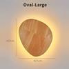 Simple style wooden craft LED wall lamp  round oval shape with light source wall-mounted indoor lighting simple style Simplicity