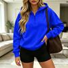 Women's Casual Half Zip Hoodie Long Sleeve Pullover Sweatshirt