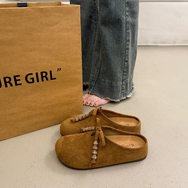 

Fashion Shoes House Slippers Platform Slides Loafers Slipers Women Cover Toe Flat 2025 Summer Loafers Female Shoes Cover Toe House Slipp 35