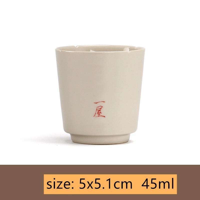 

1 Pc Chinese Ceramic Tea Cup Hand-painted Porcelain Teacup Portable Travel Tea Bowl Household Handmade Tea Set Accessories 45ml 5x5.1cm 45ml
