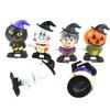 Halloween Opptrekkbar Gresskarleke Skummel Tegneserie Heks Snømann Gående Leke Småbarn Gutter Jenter Fjærverk Urverk Svart Katt Leke