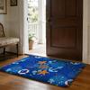 Blue Starfish Floor Mat Soft Flannel Absorbent Mat Non-Slip Rug Home Bedroom Bathroom