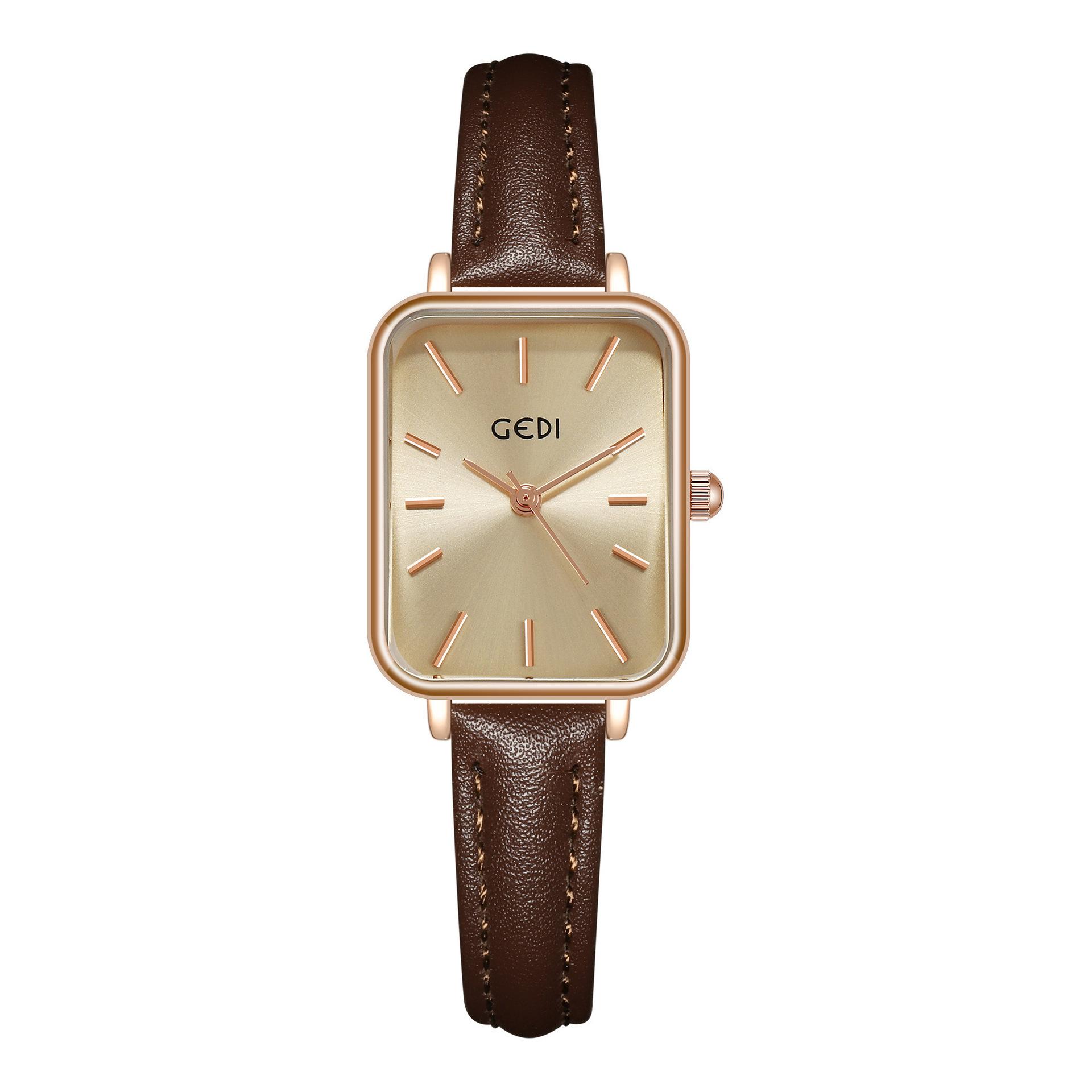 

Student Korean Simple Women S Watch Square Quartz Watch Women S Niche Premium Belt Watch
