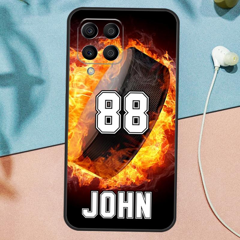 PERSONALIZED NUMBER NAME Hockey Case For Samsung Galaxy M14 M34 M54 M13 M23 M33 M53 M21 M51 M30s M31s M12 M32 M52 M20 Cover