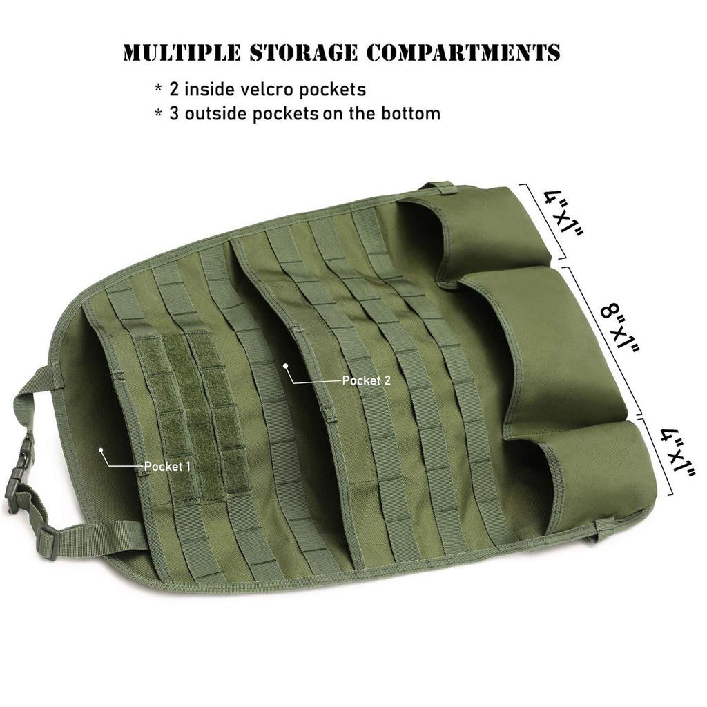 Car Seat Back Organizer Tactical Molle Car Seat Organizer Storage Bag Universal Self-driving Hunting Seat Cover Bag Accessories