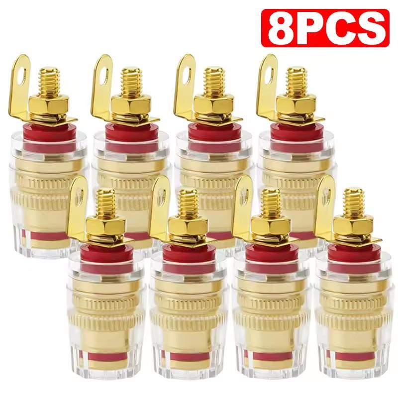 Banana Plug Connector Audio Jack Socket 4mm Binding Post For Amplifier Speaker Terminal Board Gold Plated Consumer ElectronicsGood product