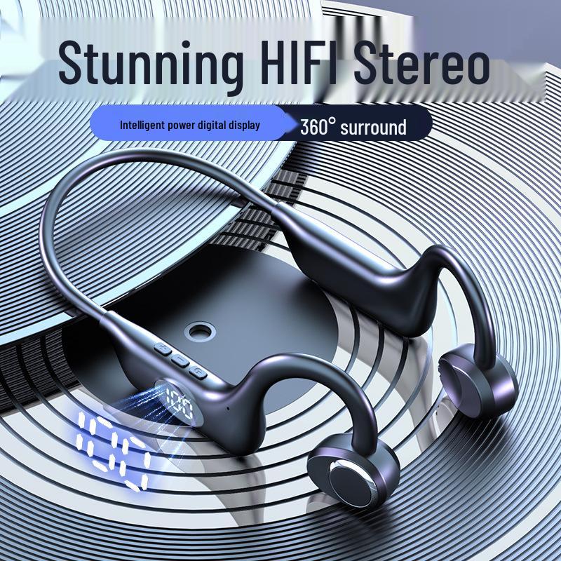 Fenshi 03 Bluetooth In-Ear Sports Air Conduction Earphones with Dual-Channel Stereo and Card Slot Compatibility.