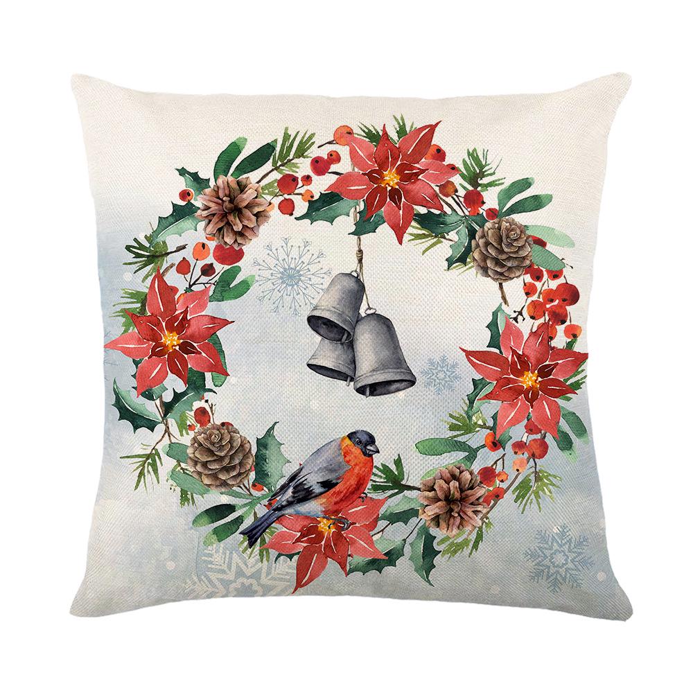 Christmas Reindeer & Snowflake Pillowcase for Home Decoration