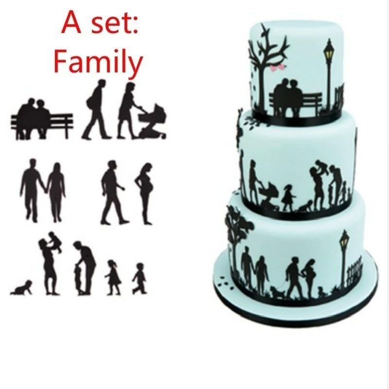 Fondant Cake Decorating Molds Set Plastic Cookie Cutter Pastry Biscuit Baking Tools