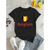 European sizes Women's Belgian Flag Print T-Shirt