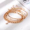 2023 Friend Gift Bead Bracelet Versatile Couple Party Jewelry Simple Gold Luxury Bracelet Fashion Summer Beach Women's Foot Chain Snake Bone Chain