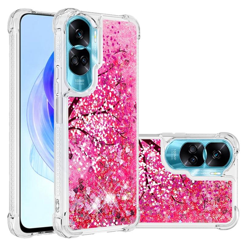 For Honor 90 Lite Case Cartoon Painted Pattern Quicksand Liquid Cover For Huawei Honor 90 Lite Honor90 90Lite Phone Case Fundas