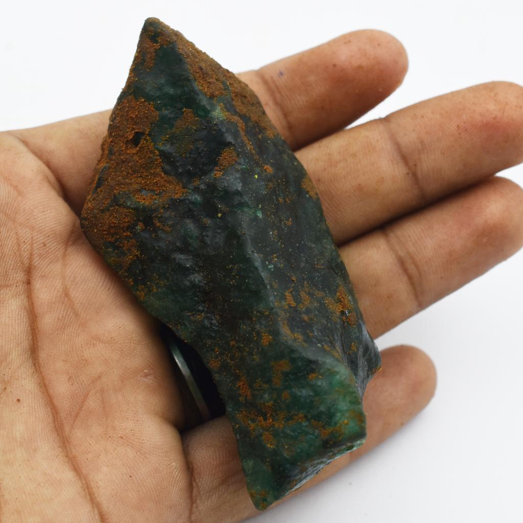 Natural Green Emerald Loose Gemstone 477.85 ct Uncut Raw Rough for Lapidary and Gem Collections