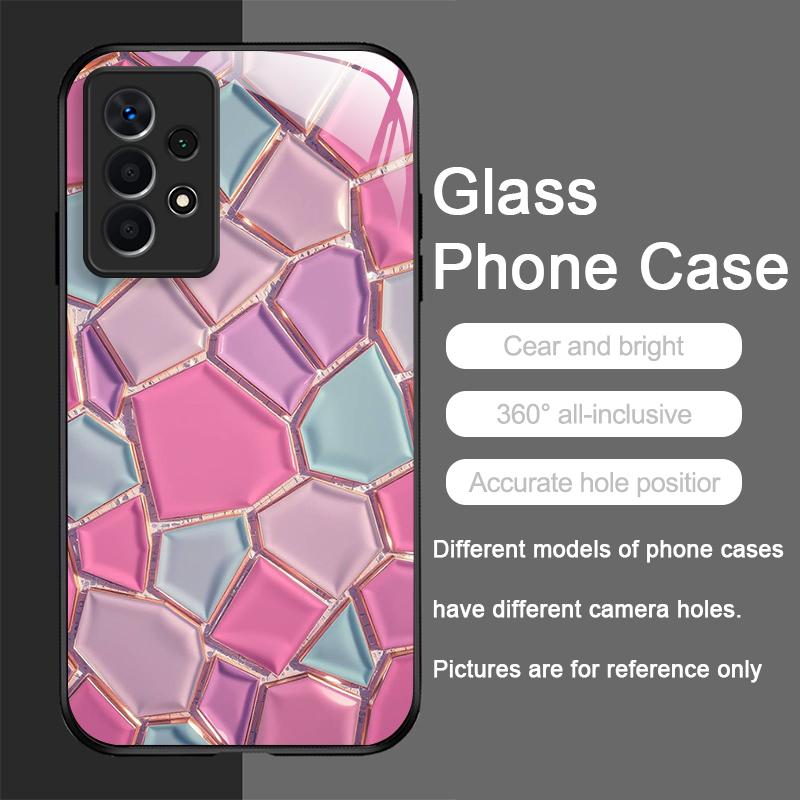 Luxury Marble Textured Patterns Tempered Glass Phone Case for Samsung Galaxy S25 Ultra S24 S23 Plus S22 S21 S20 FE A56 A55 Cover