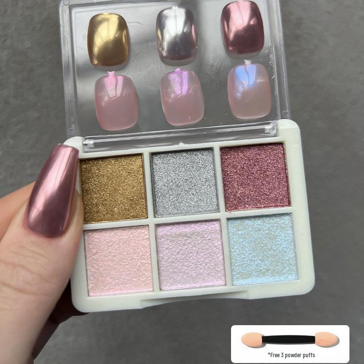 

Пудра для ногтей Aurora Magic Mirror: Шесть цветов для потрясающего нейл-арта с эффектом водной ряби.