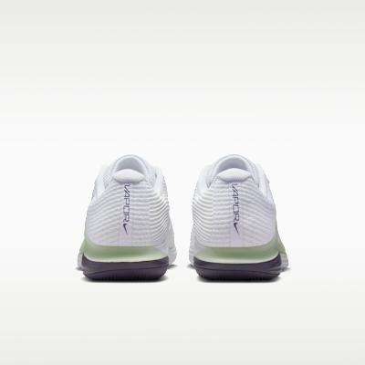 Nike Court Air Zoom Vapor 12 HC Weiß Volt Dunkle Rosine