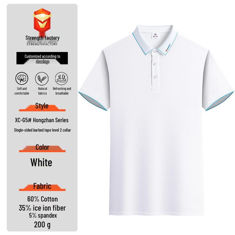 Custom Men's Breathable Short Sleeve Polo Shirt with Logo Printing