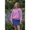 Goxo Cherry Golf Club Crew Neck Sweatshirt Pink