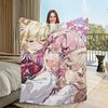 anime w-WataNare renako amaori Ajisai Sena Mai Oduka Flannel warm soft plush blanket for sofa living room bedroom travel gift