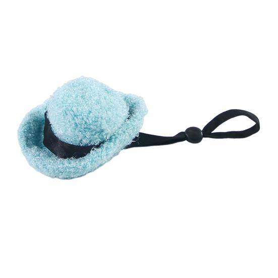 Sombrero para Mascota Pequeña con Forro Polar Suave Banda Elástica Ajustable Diseño Cowboy Sombrero para Mascota Accesorio para Mascota Fotografía Callejera