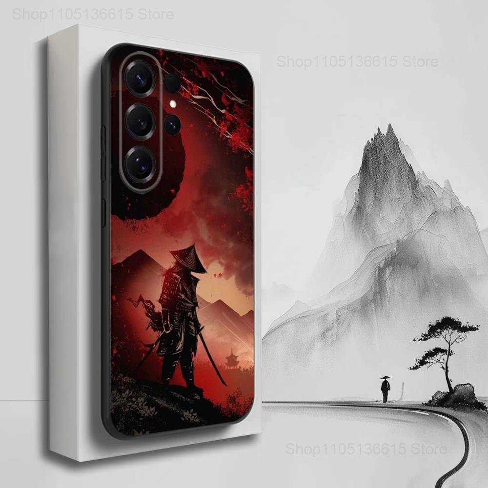Samurai Art Bushido Case For Samsung S21,S9,S22,S25,S20,S10,Plus,Ultra,S24,S23,FE,Lite,Soft Silicone Black