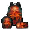 Strangertings Stranger Things Student School Bag Children'S Backpack Satchel Pencil Case