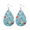 Summer Fashion Lightweight Faux Leather Earrings for Women Fruit Leaf Beach Teardrop Drop Dangle Earrings Jewelry Gift Wholesale