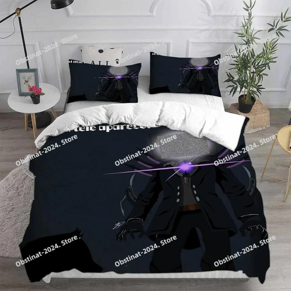 Game Skibidi Toilet Arale Comforter Printed Duvet Cover Pillowcase Bedding Set Bed Linen Sheet Quilt Cover Full Queen King Size