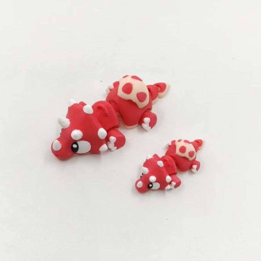 New 3D Printed Dinosaur Figure Cute Design Realistic Eyes Animal Ornament Joints Movable 10cm Desktop Figure Home Decoration