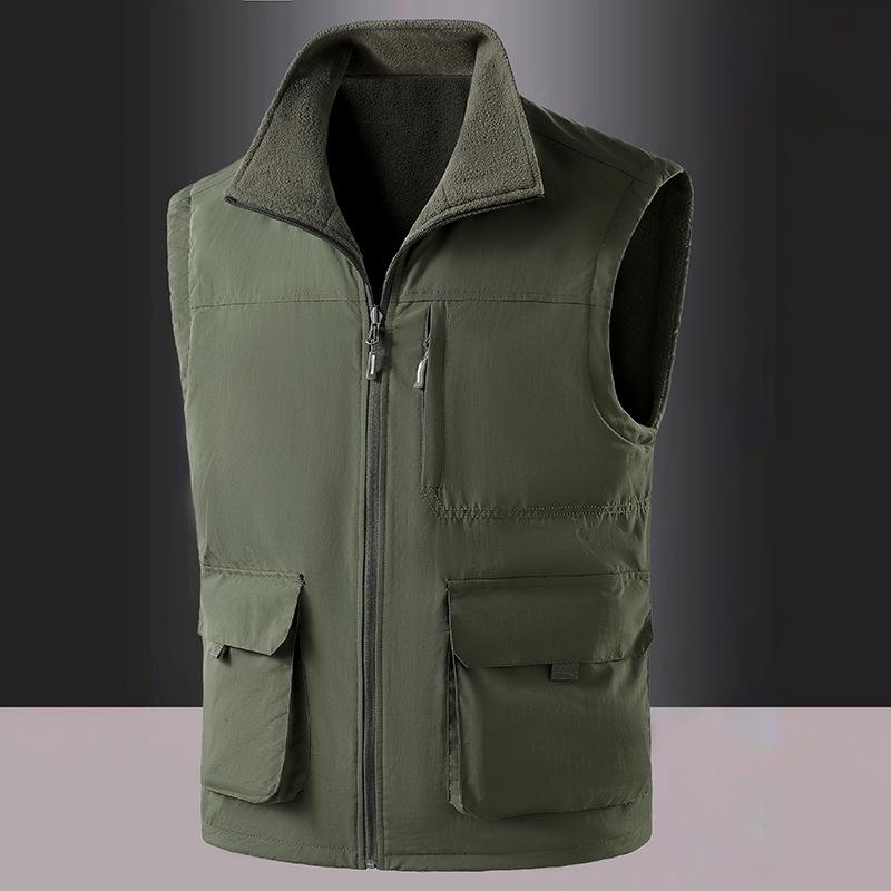 

Men s Outdoor Workwear Casual Double-sided Coat Stand Collar 8XL зелёный