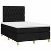 Maison Exclusive - Sommier à lattes de lit matelas et LED noir 120x190 cm tissu