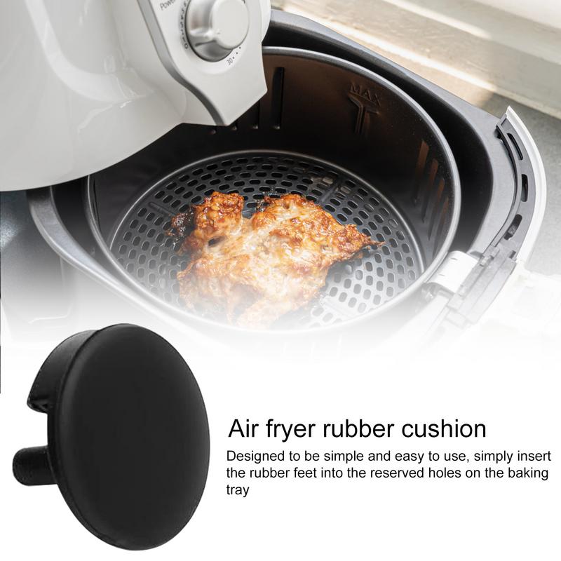 Air Fryer Rubber Cushion Air Fryer Tray Rubber Bumpers 10pcs Air Fryer Rubber Feet Tabs Tips Parts Accessories For Air Fryer Tra